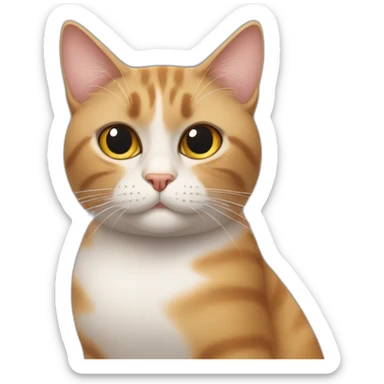 cat rolls eyes up left with crossed arms sticker