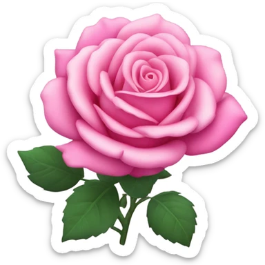 Pink rose flowers sticker