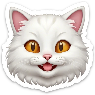 Giggling cat sticker