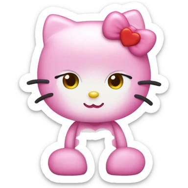 Hello Kitty with heart eyes  sticker