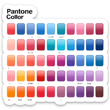 pantone color palete sticker