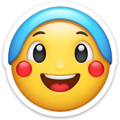 Emoji in which written hello world sticker