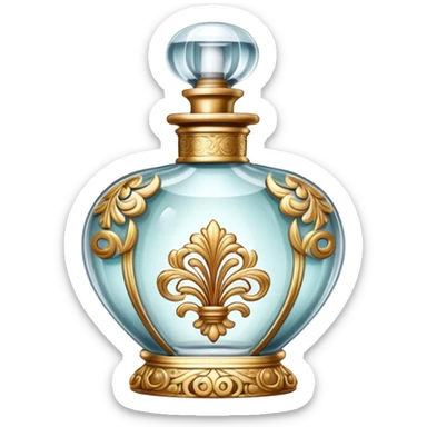 elegant perfume bottle with spray sticker
