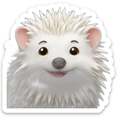 white hedgehog sticker