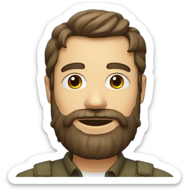 Homme avec de la barbe en colère sayen sticker