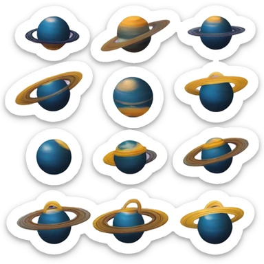 A vivienne westwood Saturn orb emoji sticker