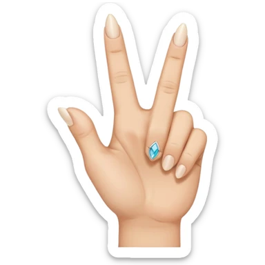 A hand with only the middle finger, the thumb, and the pinky pointed up. The ring and index fingers are down sticker