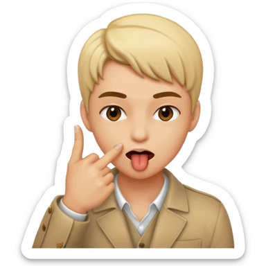 Bite index finger in a seductive manner  sticker