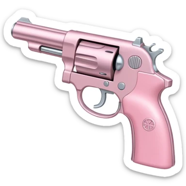pastel pink pistol sticker
