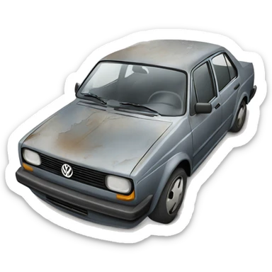 Beat up Volkswagen Jetta sticker