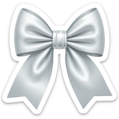 white satin bow emoji sticker