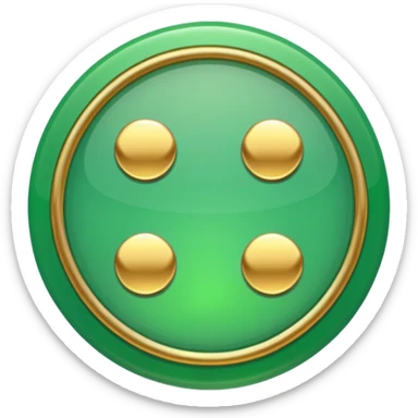 A totally green circle with a good at the middle sticker