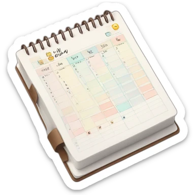 agenda schedule planner weekly sticker