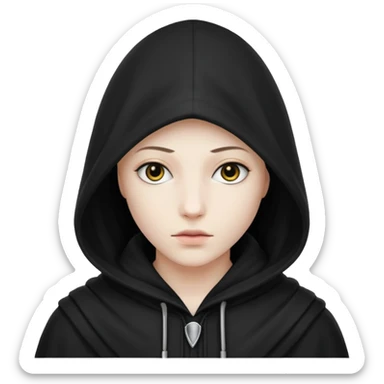 mysterious hooded sticker