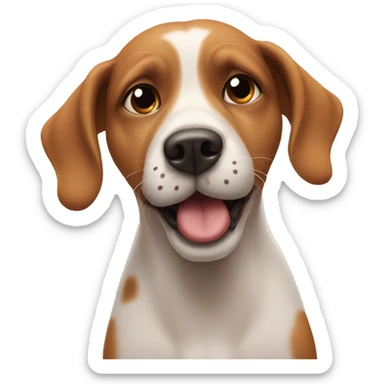 Dog sending kisses sticker