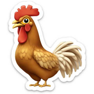 Frango frito na caixa sticker