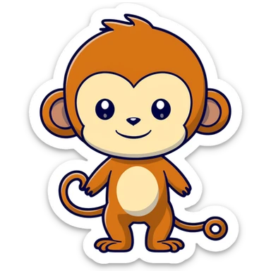 Person mixed with monkey sticker
