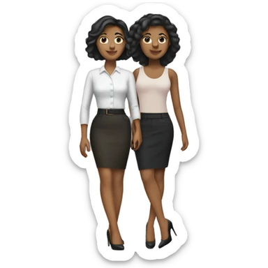 two women with 6 inch heels sticker