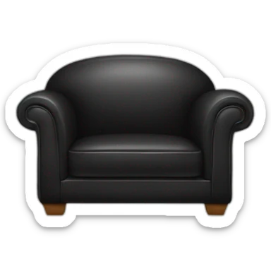 Canapé en cuir noir sticker