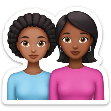 A pretty black girl with her pretty bestie sticker
