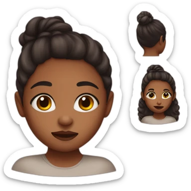 A girl with a birthmark on her face sticker