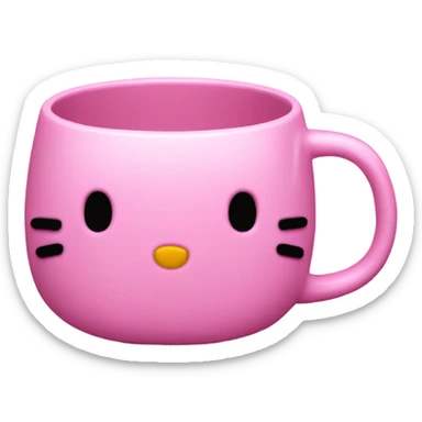 pink hello kitty mug sticker