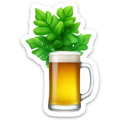 potted plant + beer sticker