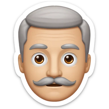 The  🥸 emoji but with gray eyebrows and mustache sticker
