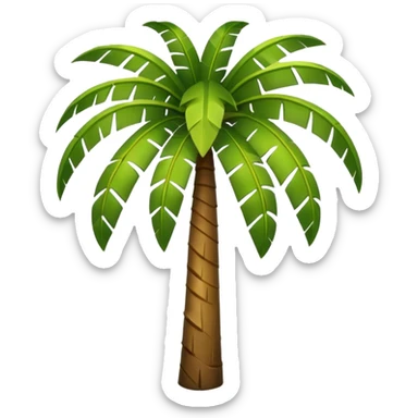 Palm Tree: flat body sticker