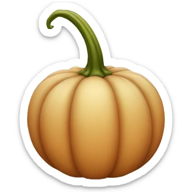Beige pumpkin sticker