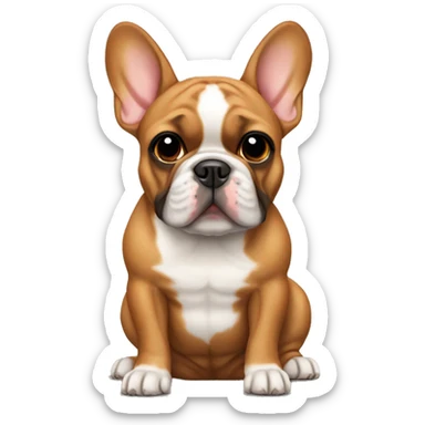 Red fawn French bulldog  sticker
