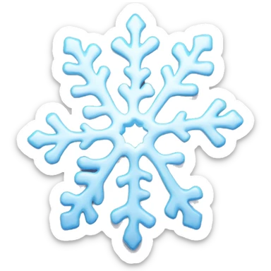 Melting snowflake sticker