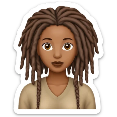 Black woman with locs smhh sticker