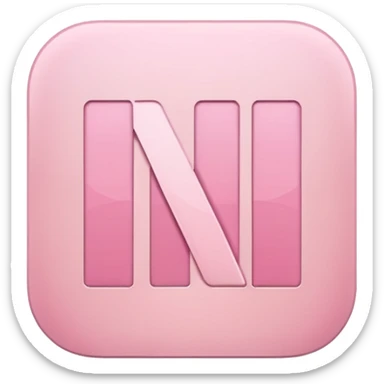 Netflix aesthetic "N" logo in pastel pink sticker