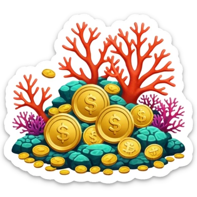 Coral Reef Treasure sticker