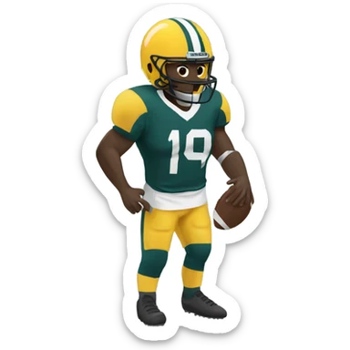 Football player injured  sticker