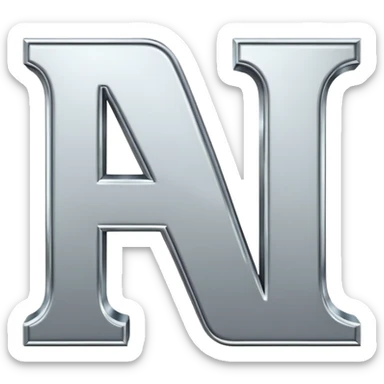 two letters beside eachother the first one says N and the second says O sticker