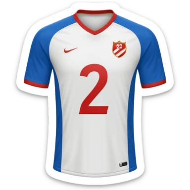 White soccer jersey turn around with number 22 and my name RONIHO sticker