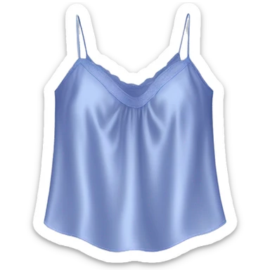 Realistic periwinkle silk camisole blouse.  sticker
