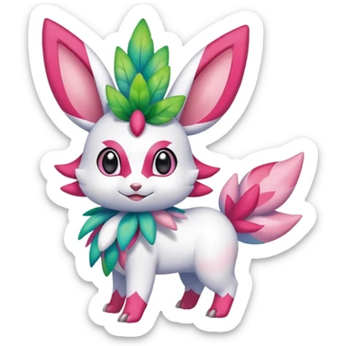 Shiny Exotic Sylveon-Shaymin-Meganium-Hybrid-Creature sticker