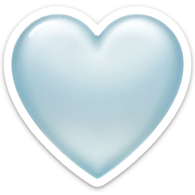ivorish heart with a frosted glass look sticker