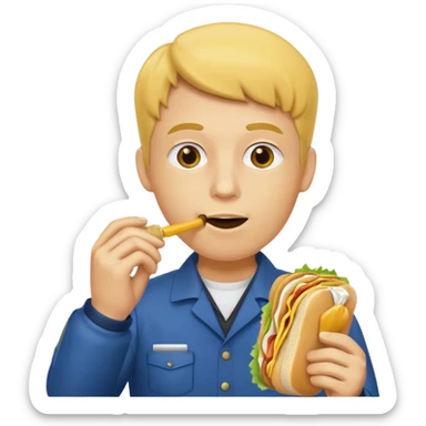 a largean instructor with a whistle  sandwich sticker