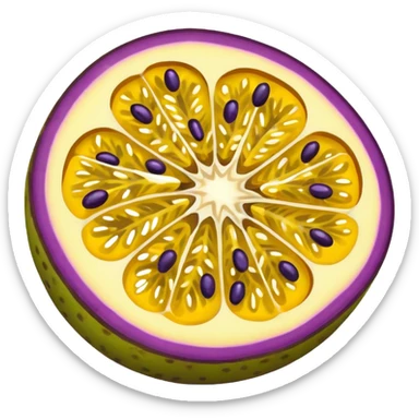 passion fruit sliced sticker