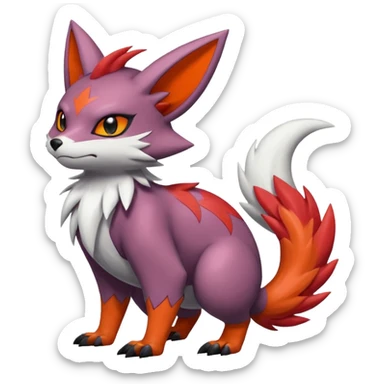 Noibat-Zangoose-Nargacuga-Litten-Torracat-fusion-Fakemon-Pokémon-creature  sticker
