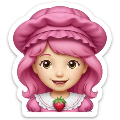 Vintage cartoon character strawberry shortcake sticker