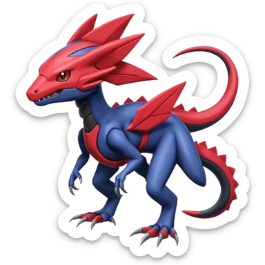 Heliolisk-Weavile-Salandit-Cyclizar-Genesect-Pokémon, full body sticker
