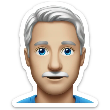 realistic portrait of a man with blue eyes sticker