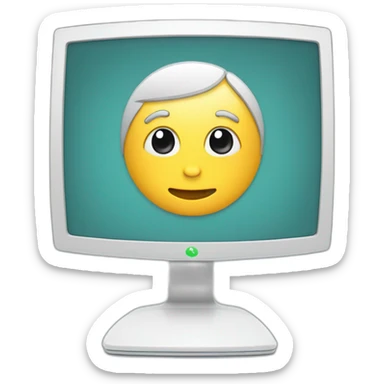 computer display with video call with therapist sticker