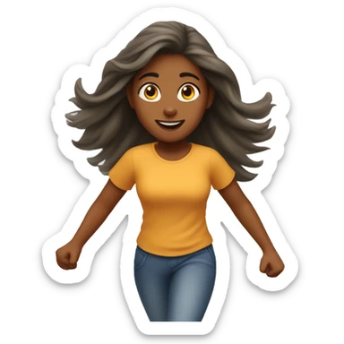 Girl who run with a shetland sheepdog sticker