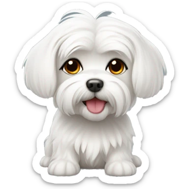 cute Maltese dog sticker